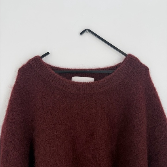 H&M Sweaters - H&M Edition Premium Selection Oversized Mohair Wool Blend Sweater In Burgundy